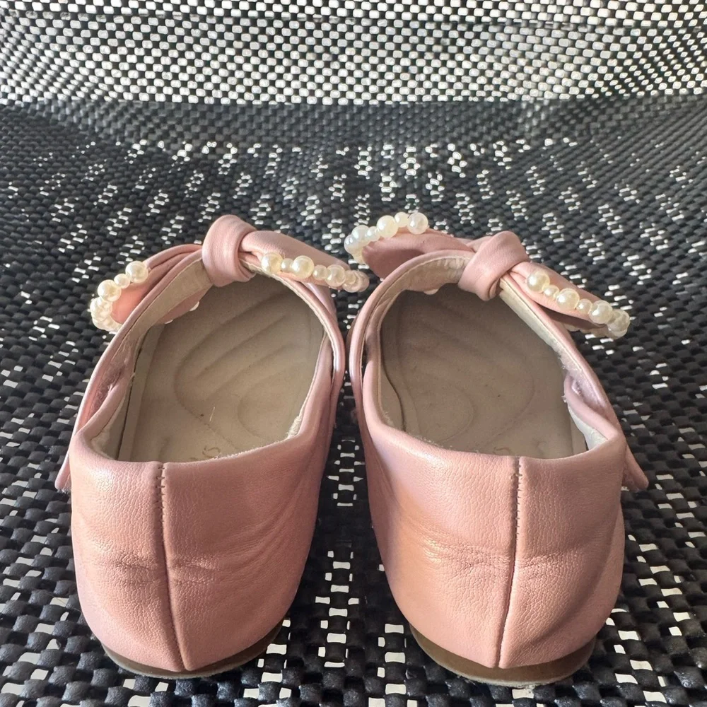Dream Pairs Blush Pearl Bow Kids Dress Shoes